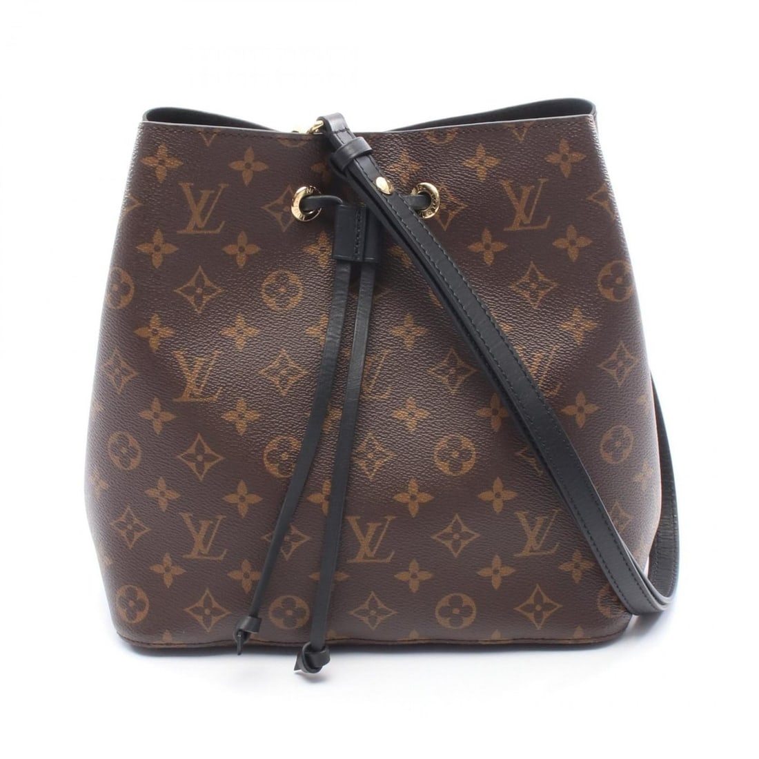 Louis Vuitton NeoNoe Shoulder Bag, Coated Canvas and Leather, Monogram, Women's, Brown Black, M44020 (1 of 13)