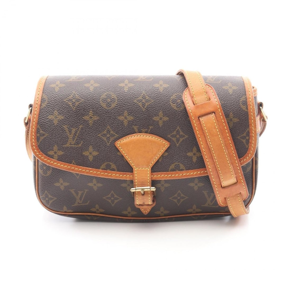 Louis Vuitton Sologne Shoulder Bag, Coated Canvas and Leather, Monogram, Women's, Brown, M42250 (1 of 15)