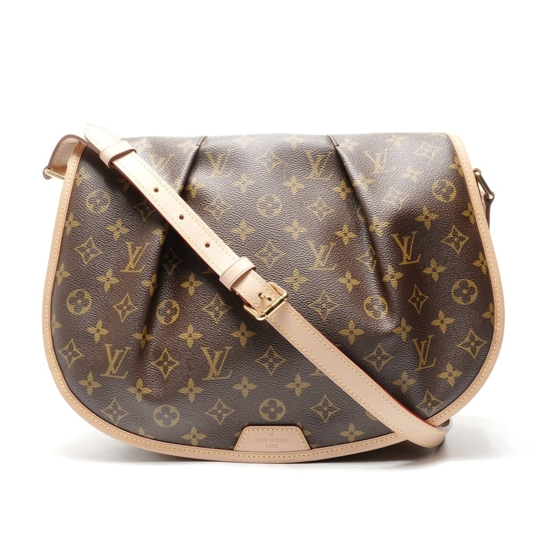 Louis Vuitton 2011 Monogram Menilmontant MM Shoulder Bag, Brown (1 of 12)
