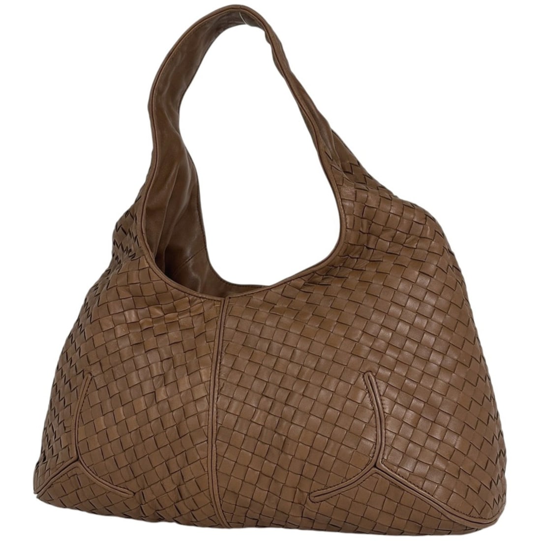 Bottega Veneta Intrecciato Shoulder Bag, One-Shoulder Handbag, Leather, Brown, Women's (1 of 8)