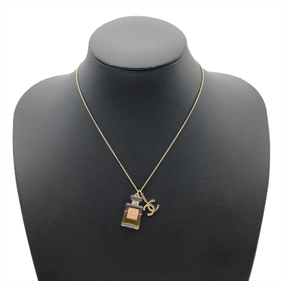 Chanel No. 5 Coco Mark Necklace Metal 09A Gold Perfume Bottle for Women (1 of 10)