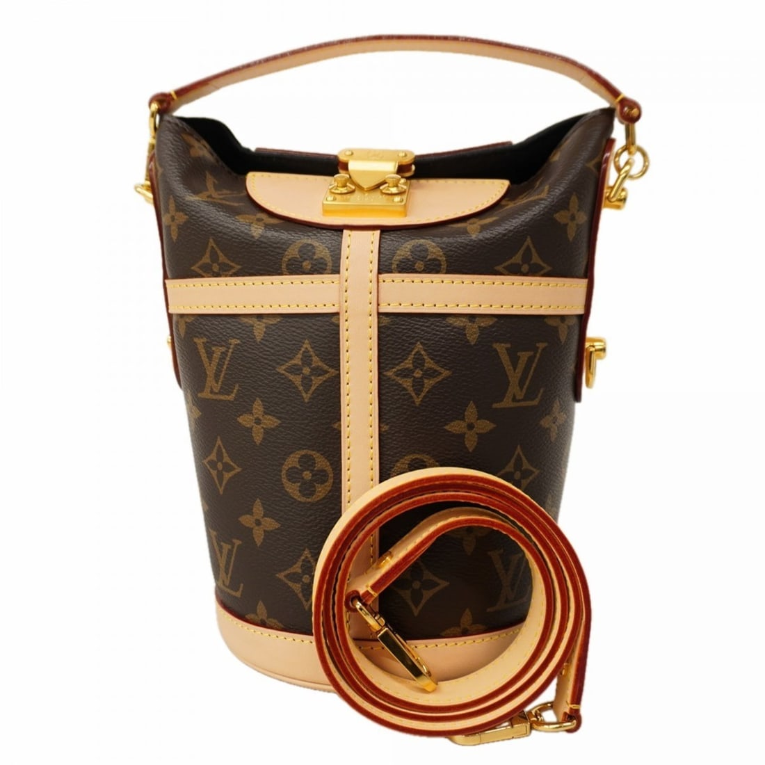 Louis Vuitton Monogram Duffle Bag M43587 Brown 2-Way for Women: --- Catalog ---Category: SizeSize (HxWxD): 22.5cm x 14cm x 14cm / 8.85'' x 5.51'' x 5.51''Category: DesignType: HandbagColor: BrownGender: WomenCategory: GeneralMPN: M43587Brand: Louis Vuitton--- Item