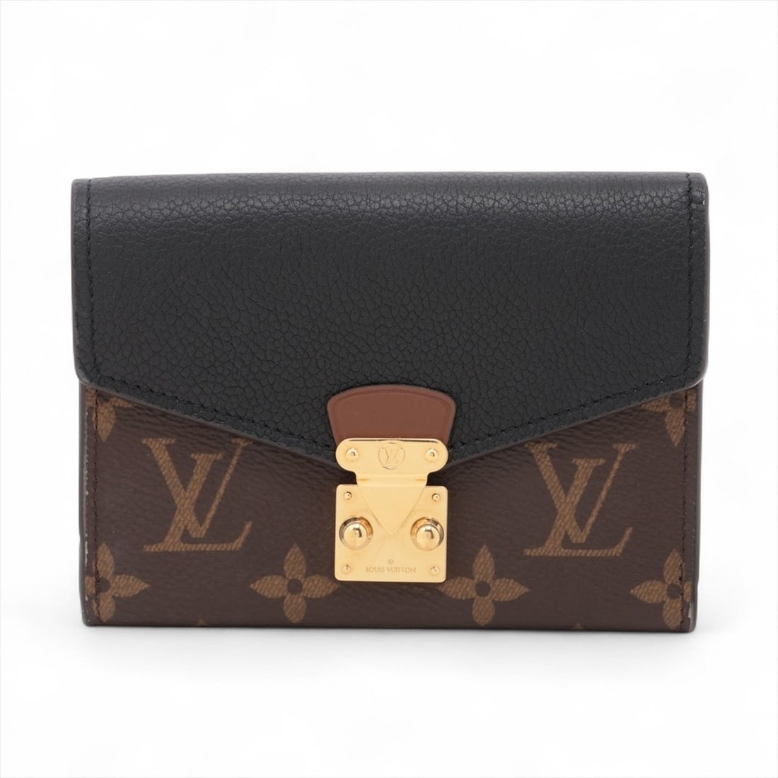 Louis Vuitton 2020 Monogram Portefeuille Pallas Compact Tri-fold Wallet in Black: --- Catalog ---Category: SizeSize (HxWxD): 9.5cm x 13cm x 2.5cm / 3.74'' x 5.11'' x 0.98''Category: DesignType: Wallet (tri-fold)Color: BlackGender: WomenMaterial: Monogram Category: GeneralLine: Mono