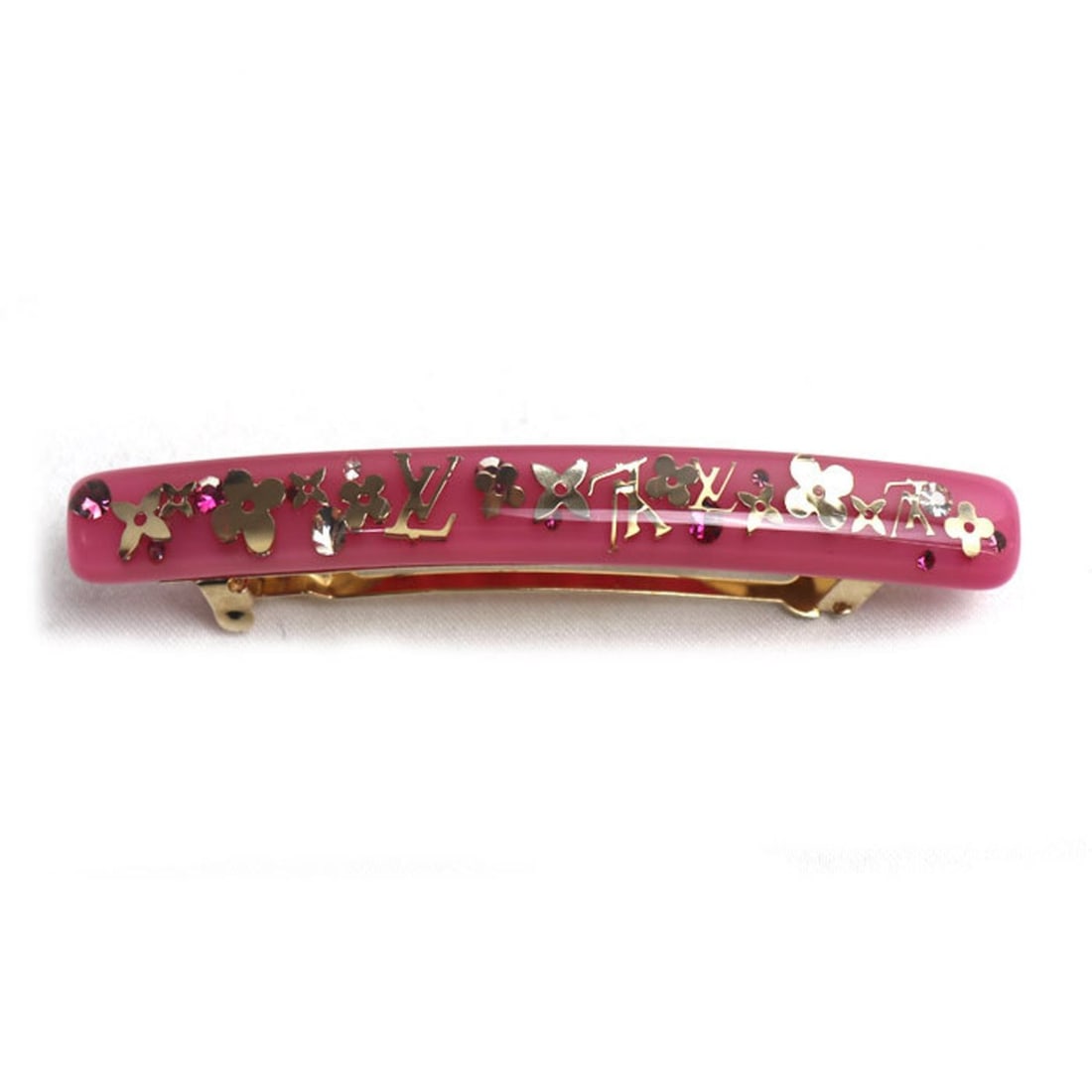 LOUIS VUITTON Louis Vuitton Plastic Inclusion PM Barrette M65015 Women's: --- Catalog ---Category: SizeSize (LxW): 1.09cm x 8.53cm / 0.42'' x 3.36''Category: DesignType: BarretteColor: Gold, PinkGender: WomenMaterial: PlasticCategory: GeneralMPN: M65015Brand: Louis VuittonC