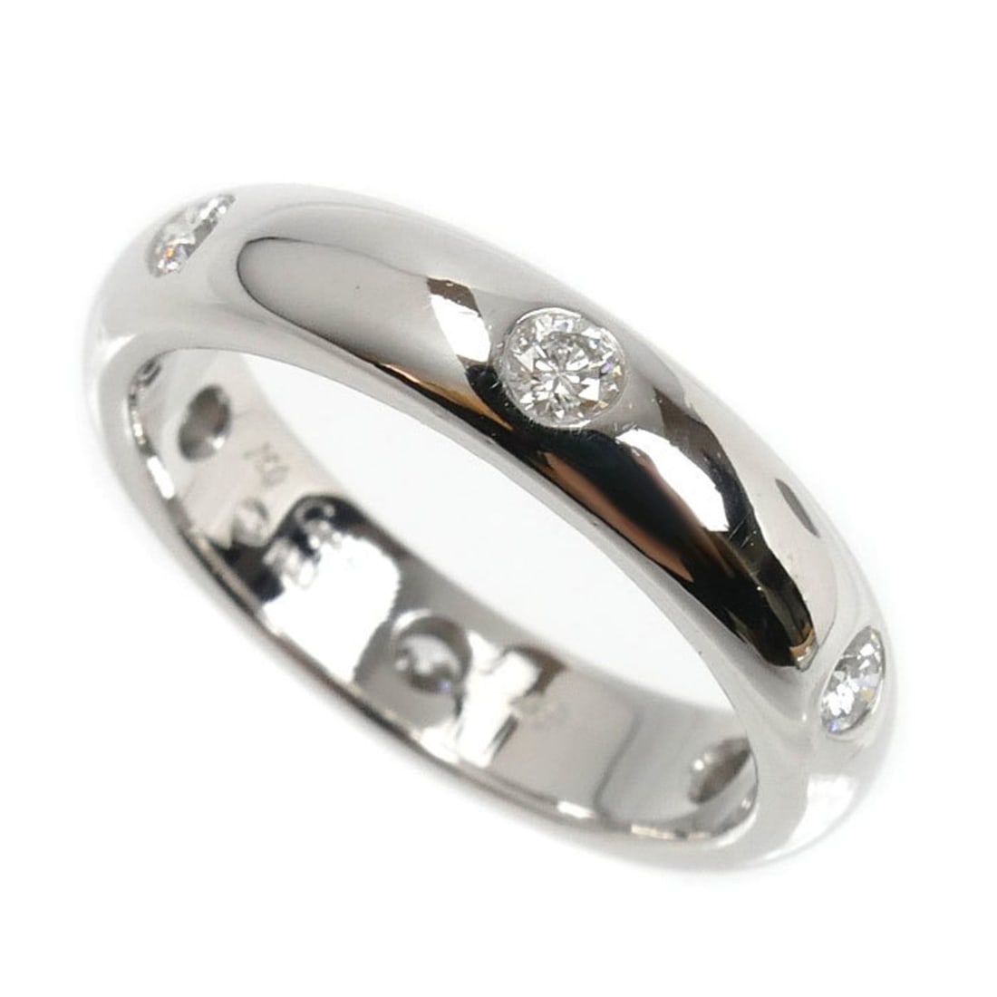 CARTIER 18KWG White Gold Stella Diamond Ring, Size 8, 48, 4.9g, Women's (1 of 15)