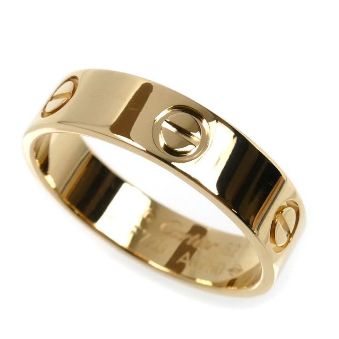 CARTIER 18KYG Yellow Gold Love Ring, B4084662, Size 21.5, 62mm, 6.6g, Men's: --- Catalog ---Category: SizeUS Size: 10.5Brand Size: 62Category: DesignType: Band ringColor: Yellow goldGender: MenMaterial: Yellow gold (18K)Category: GeneralMPN: B4084662Brand: CartierCountry of Or