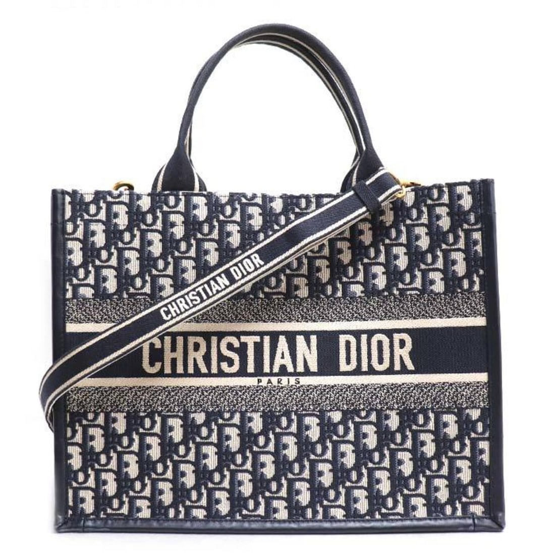 Christian Dior Dior Book Tote Medium Oblique Bag, Navy, M1324CZBB_M928, Women's (1 of 19)
