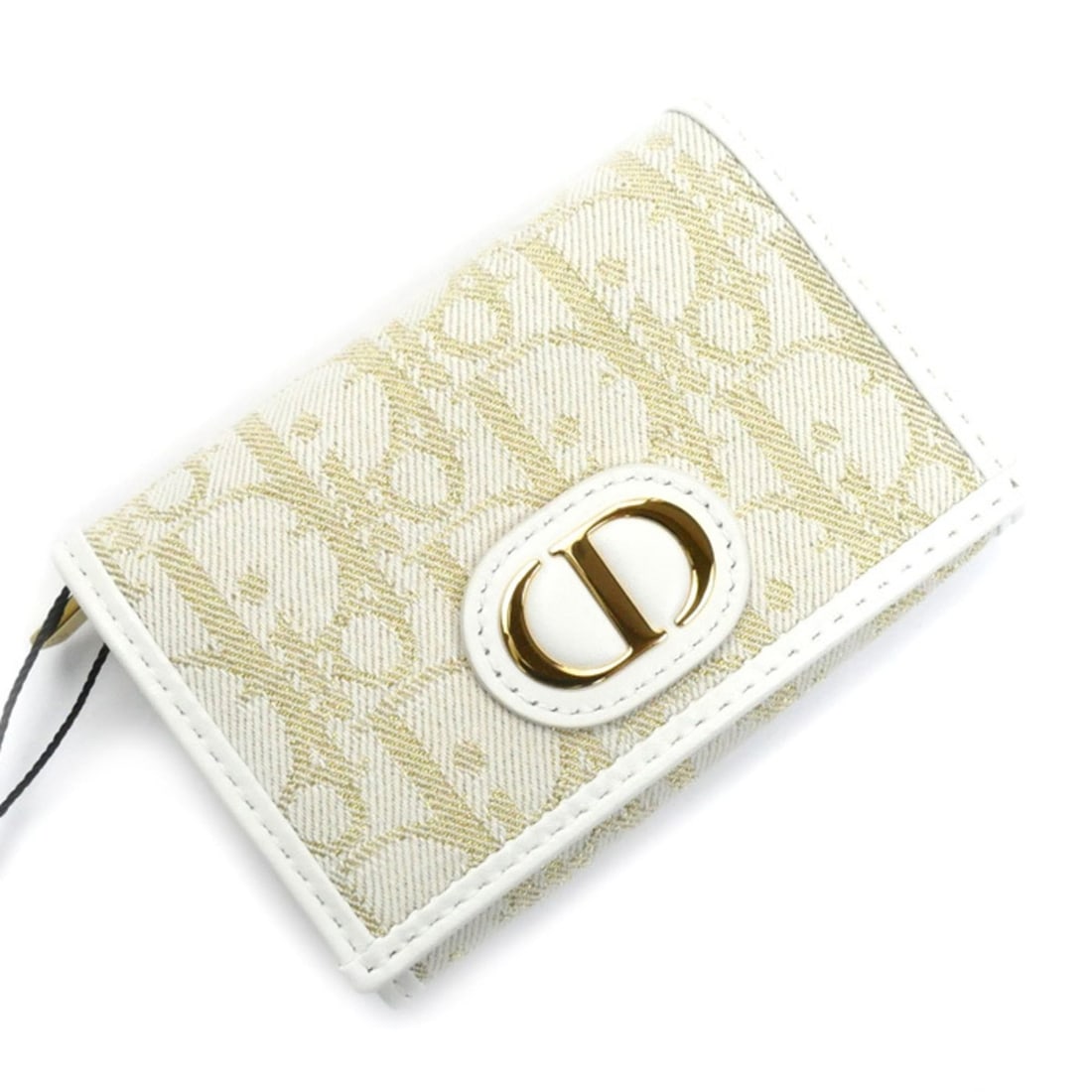 Pre-owned Christian Dior Oblique 30 Montaigne Medium Wallet and Coin Case in White Gold (S2300UNRG): --- Catalog ---Category: SizeSize (HxWxD): 7.5cm x 11cm x 2.5cm / 2.95'' x 4.33'' x 0.98''Category: DesignType: Coin purse/coin caseColor: Gold, WhiteGender: WomenMaterial: Canvas , Leather Category: