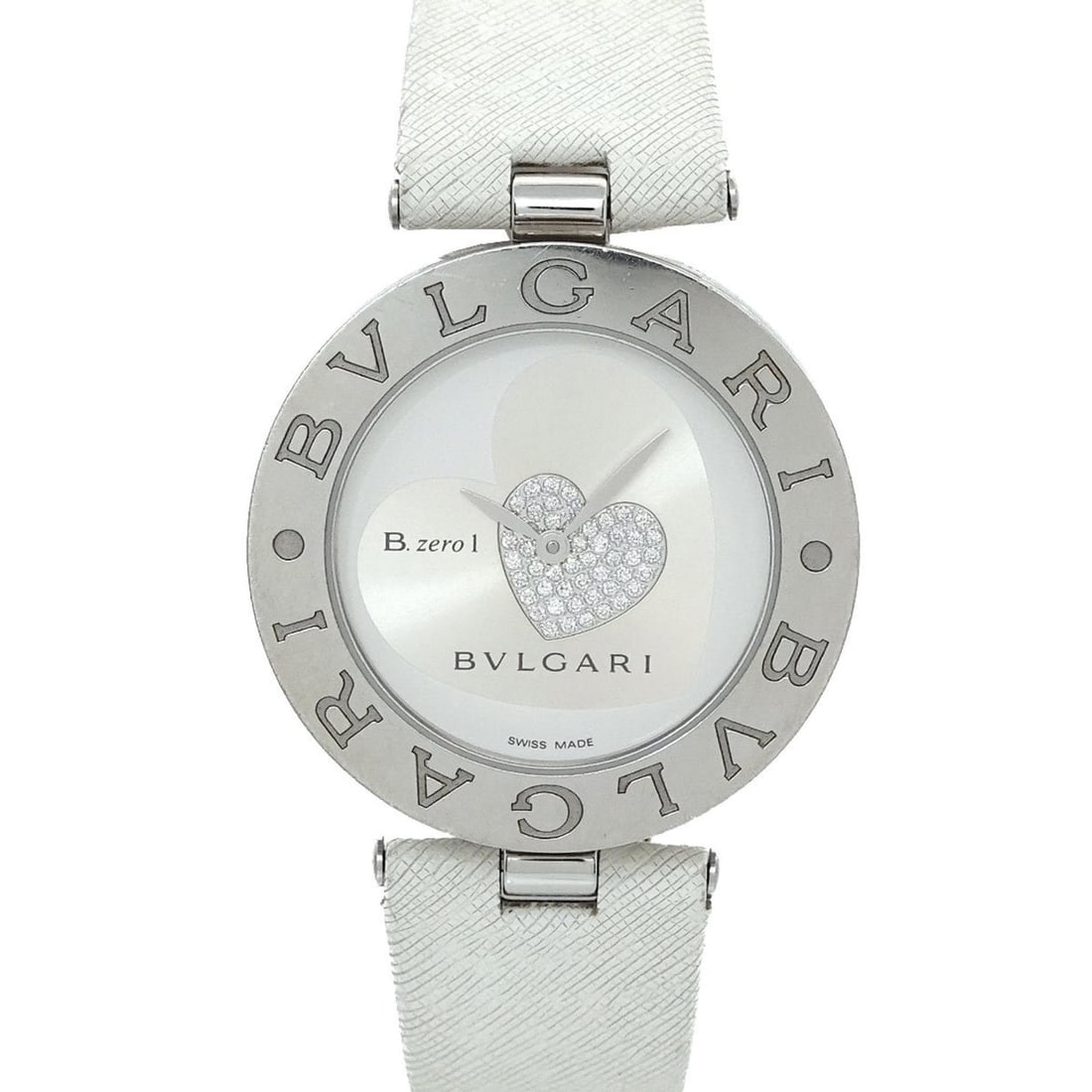 BVLGARI B-zero 1 Double Heart BZ35S Women's Diamond and Silver Quartz Watch: --- Catalog ---Category: SizeWrist Size: 14.5cm - 18.5cm / 5.7'' - 7.28''Case Diameter: 35mm / 1.38''Category: DesignType: WristwatchGender: WomenColor (Dial): SilverMaterial (Band): Leather, Stainles