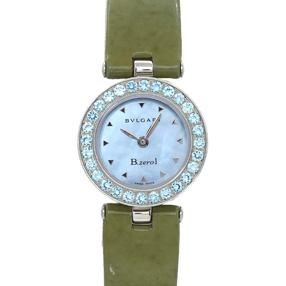 BVLGARI B-Zero1 BZ22S Women's Watch, Blue Topaz Bezel, Shell, Quartz Movement,: --- Catalog ---Category: SizeWrist Size: 14.5cm - 18cm / 5.7'' - 7.08''Case Diameter: 22mm / 0.87''Category: DesignType: WristwatchGender: WomenColor (Dial): Blue shellMaterial (Band): Leather, Stainl