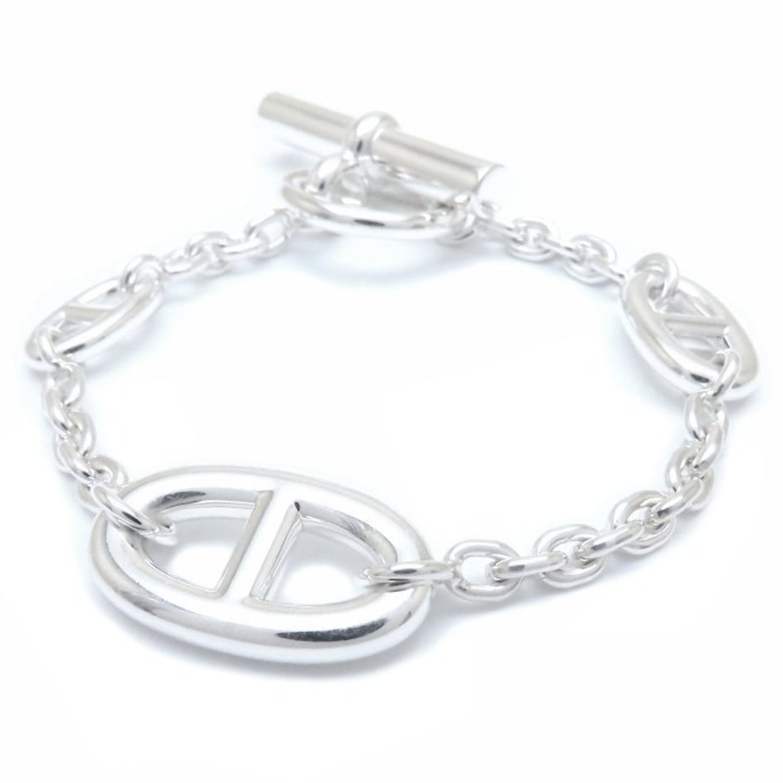 HERMES Chaine d'Ancre Farandole Bracelet SH Silver 925 Women's 294846 (1 of 16)