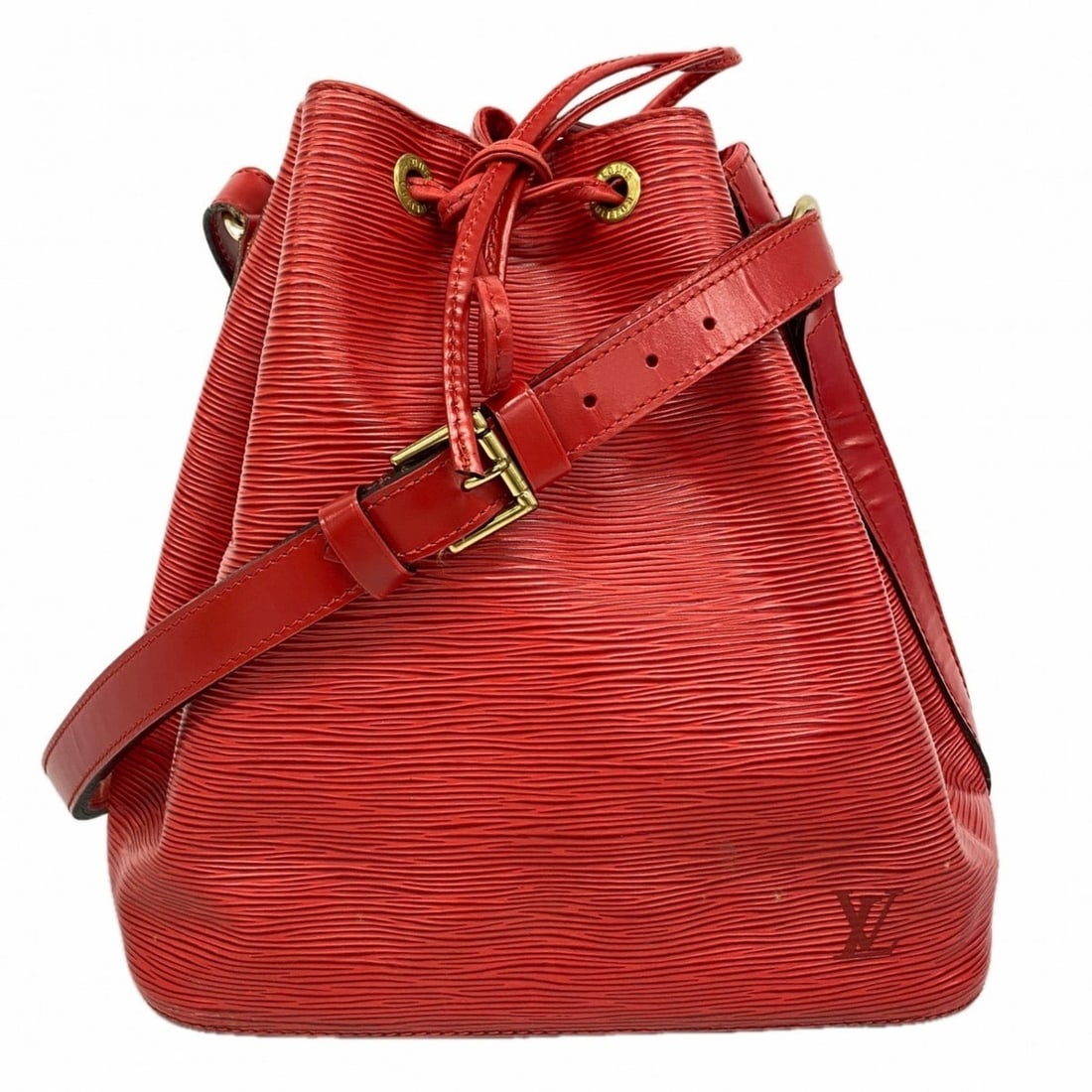 Louis Vuitton Epi Petit Noe Shoulder Bag M44107 Castilian Red for Women: --- Catalog ---Category: SizeSize (HxWxD): 27cm x 25.5cm x 19.5cm / 10.62'' x 10.03'' x 7.67''Category: DesignType: Shoulder bagColor: Castilian redGender: WomenCategory: GeneralMPN: M44107Brand: Loui