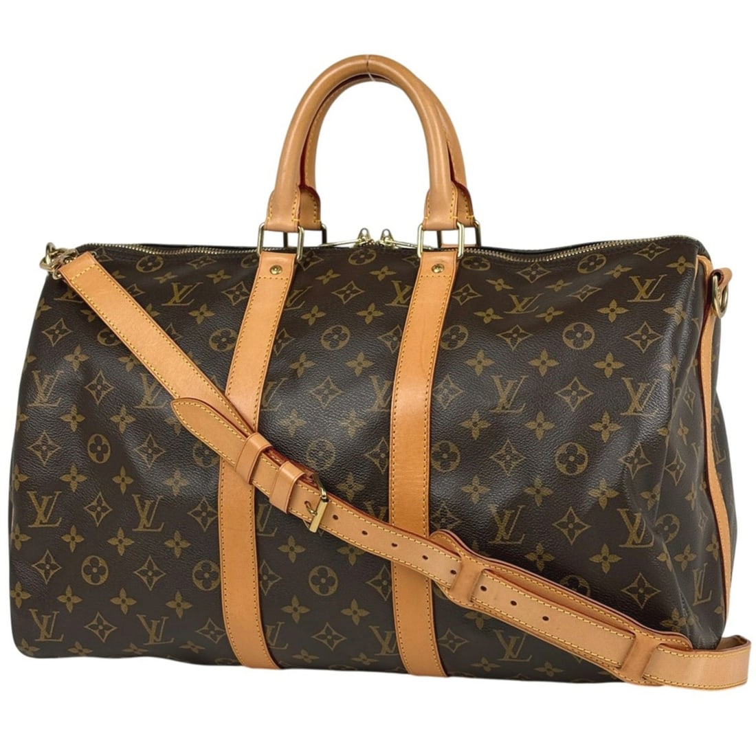 Louis Vuitton Keepall Bandouliere 45 Travel Handbag Monogram Brown M41418 Women's (1 of 9)