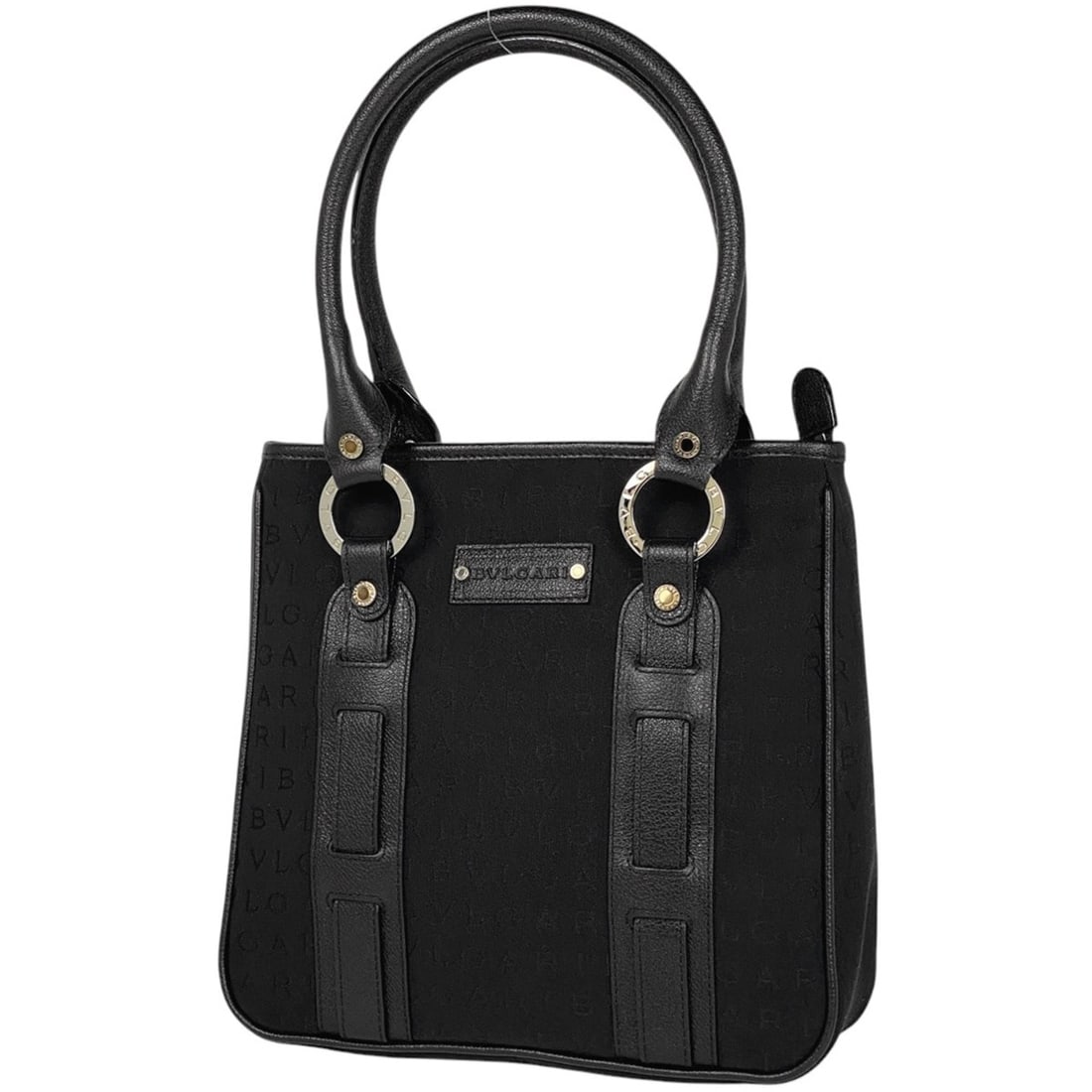 BVLGARI Logomania Handbag Tote Bag Canvas Black Women's: --- Catalog ---Category: SizeSize (HxWxD): 24.5cm x 25cm x 8cm / 9.64'' x 9.84'' x 3.14''Category: DesignType: Handbag, Tote bagColor: BlackGender: WomenMaterial: Canvas , Leather Category: GeneralBra