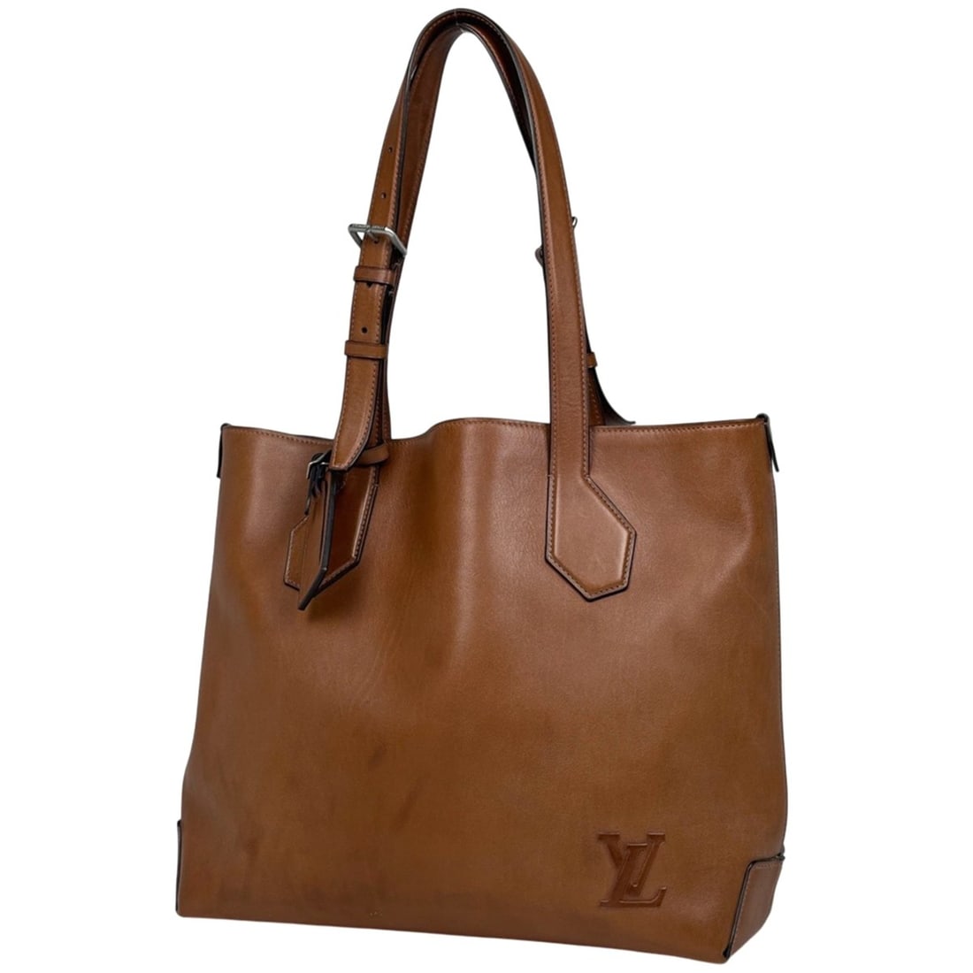 Louis Vuitton Cuir Millésime New Tote Shoulder Bag, Leather, Brown, M21344, Women's (1 of 12)