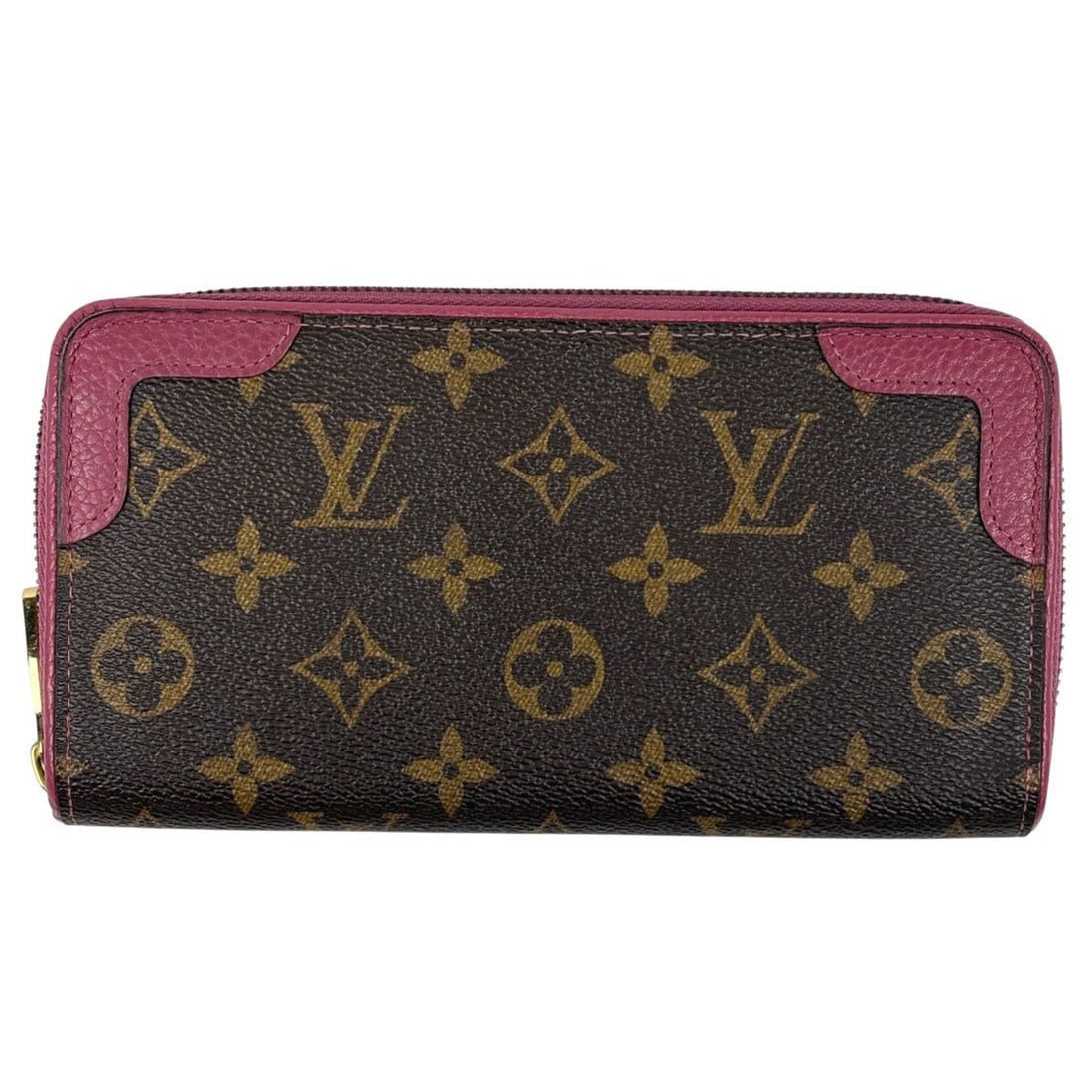 Louis Vuitton Zippy Wallet Retiro with Bill Compartment, Coin Purse, and Round Zipper Long in: --- Catalog ---Category: SizeSize (HxWxD): 10cm x 19.5cm x 2.5cm / 3.93'' x 7.67'' x 0.98''Category: DesignType: Long wallet (bi-fold)Color: Monogram, RoseGender: WomenMaterial: Monogram , Leather Cat