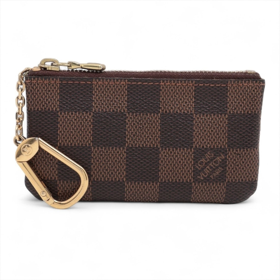 Louis Vuitton 2009 Damier Pochette Cle Wallet/Coin Case/Key Case Brown (1 of 11)