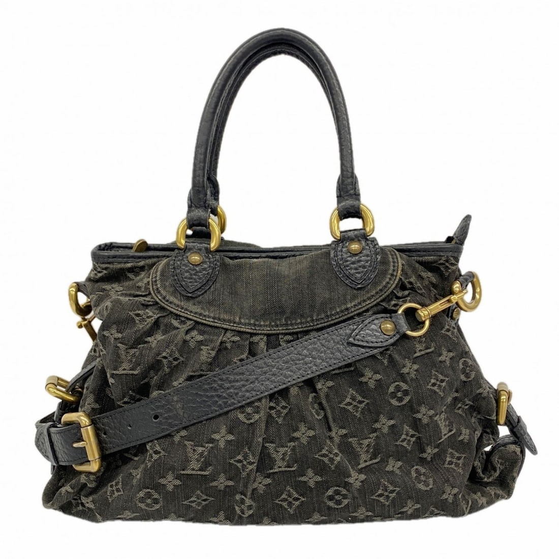 Louis Vuitton Monogram Denim Neocavi MM M95351 Noir 2-Way Handbag for Women (1 of 14)