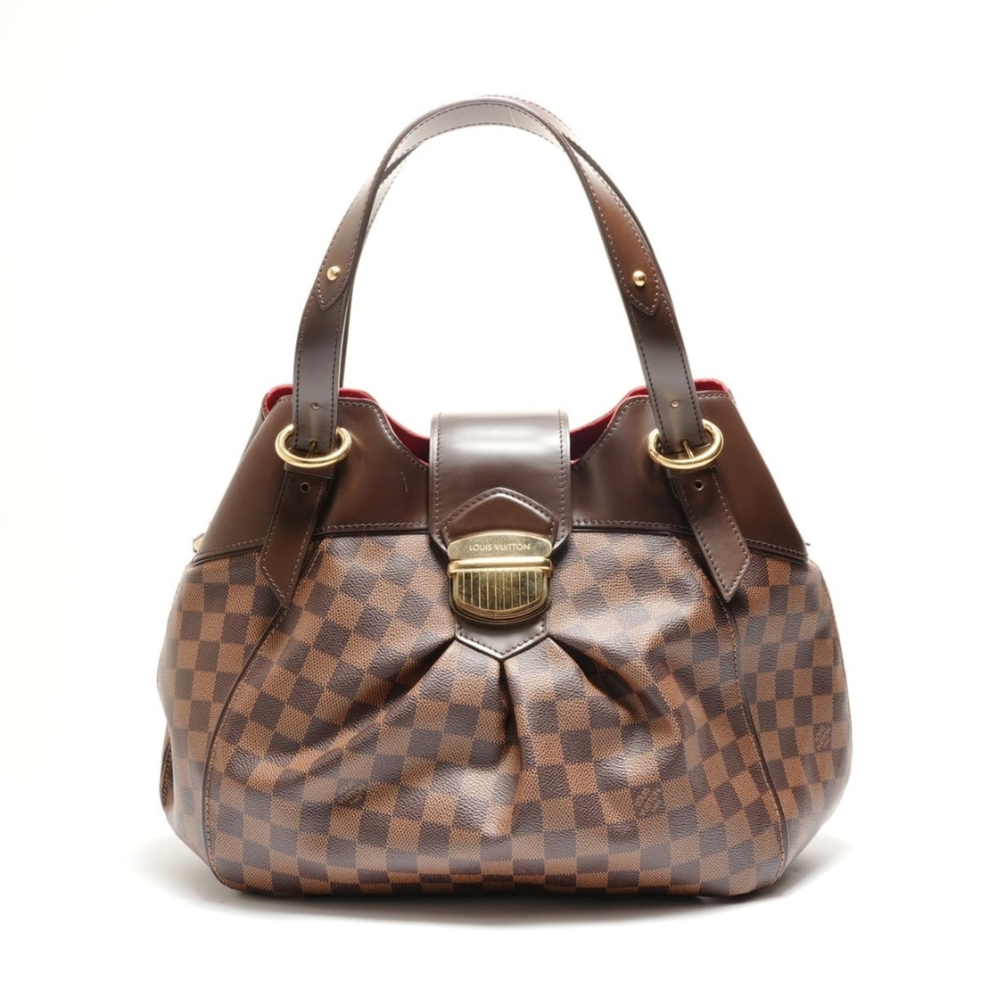 Louis Vuitton 2011 Sistine GM Damier Shoulder Bag, Brown: --- Catalog ---Category: SizeSize (HxWxD): 27cm x 43cm x 15cm / 10.62'' x 16.92'' x 5.9''Strap Length: 48cm / 18.89''Category: DesignType: Shoulder bagColor: Brown, Damier CanvasGender: WomenCategory: