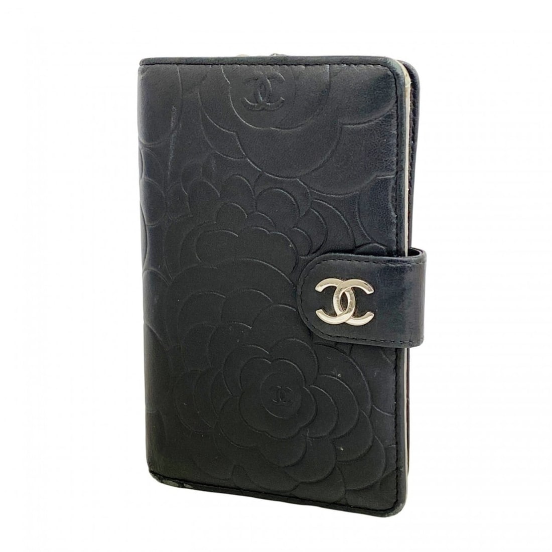Chanel Camellia Wallet, Black Lambskin, Women's (1 of 12)