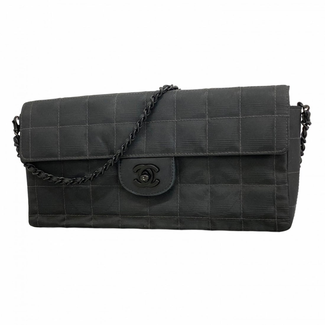 Chanel New Travel Chain Shoulder Bag, Nylon, Black, Women's: --- Catalog ---Category: SizeSize (HxWxD): 14cm x 26cm x 4cm / 5.51'' x 10.23'' x 1.57''Category: DesignType: Shoulder bagColor: BlackGender: WomenMaterial: Nylon Category: GeneralBrand: Chanel--- Ite