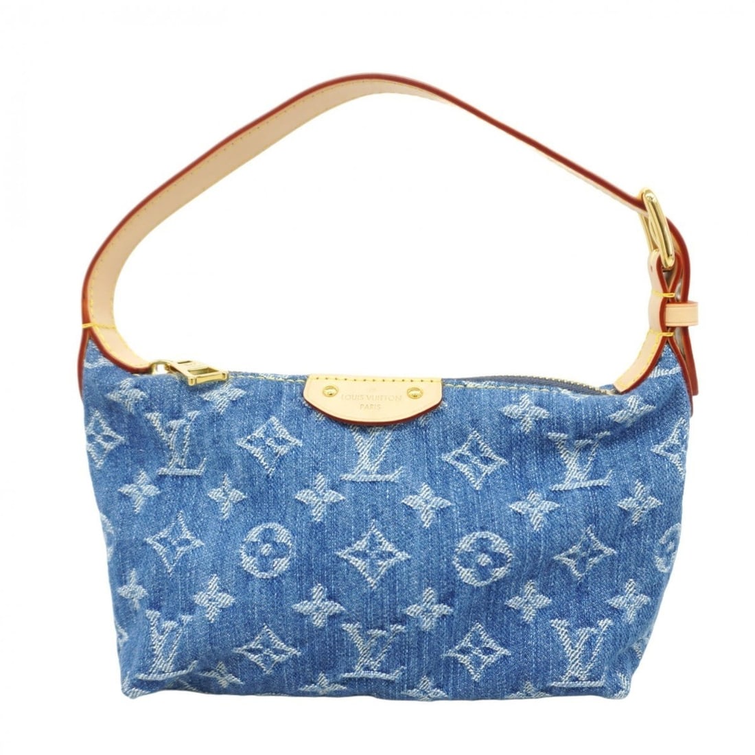 Louis Vuitton Monogram Denim Pochette Hills Handbag M82949 Blue Women's (1 of 10)