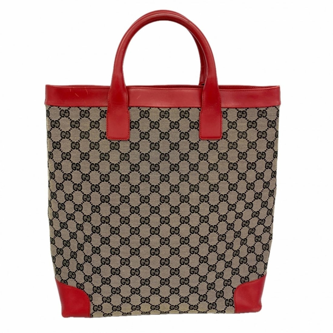 Gucci Tote Bag GG Canvas 002 1121 Beige Red Black Women's: --- Catalog ---Category: SizeSize (HxWxD): 38.5cm x 33cm x 14cm / 15.15'' x 12.99'' x 5.51''Category: DesignType: Tote bagColor: Beige, Black, Red colorGender: WomenMaterial: Canvas Hardware Color: Si