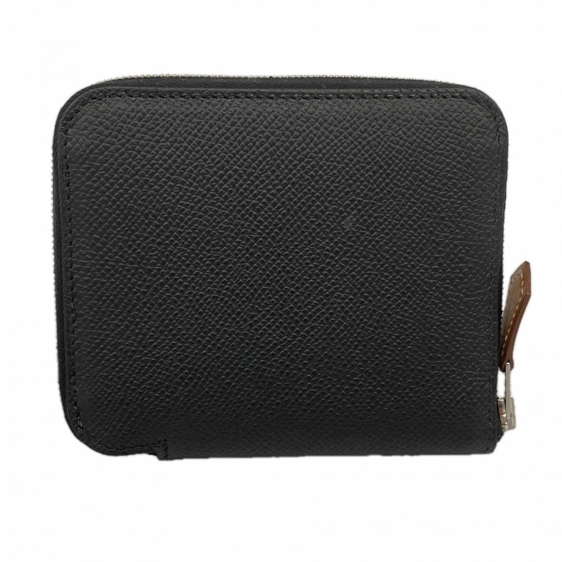 Hermes Hermès Azap Compact Silk In Epsom Wallet/Coin Case, Black, K Stamp, Men's/Women's (1 of 10)