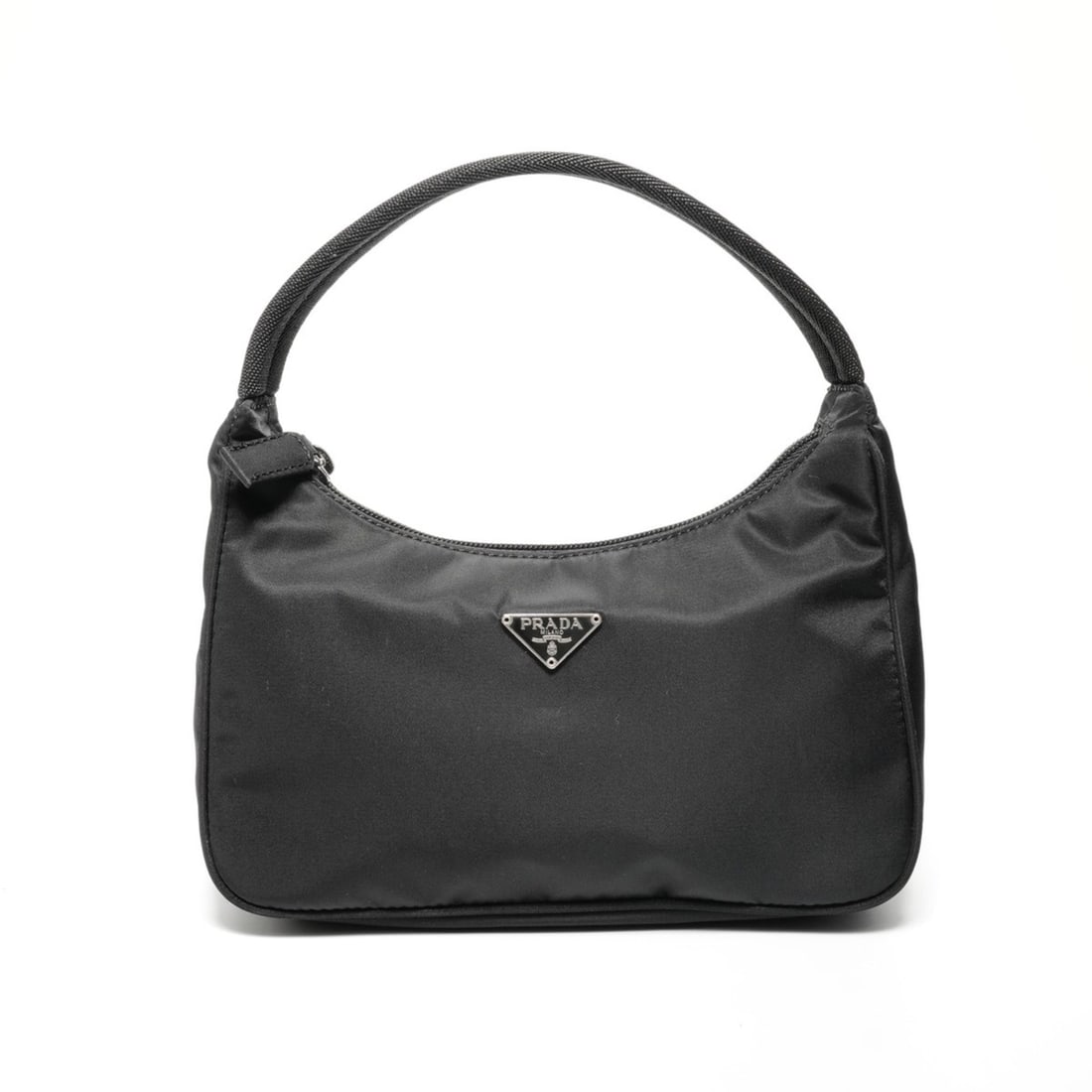 Prada nylon hobo handbag in black (1 of 12)