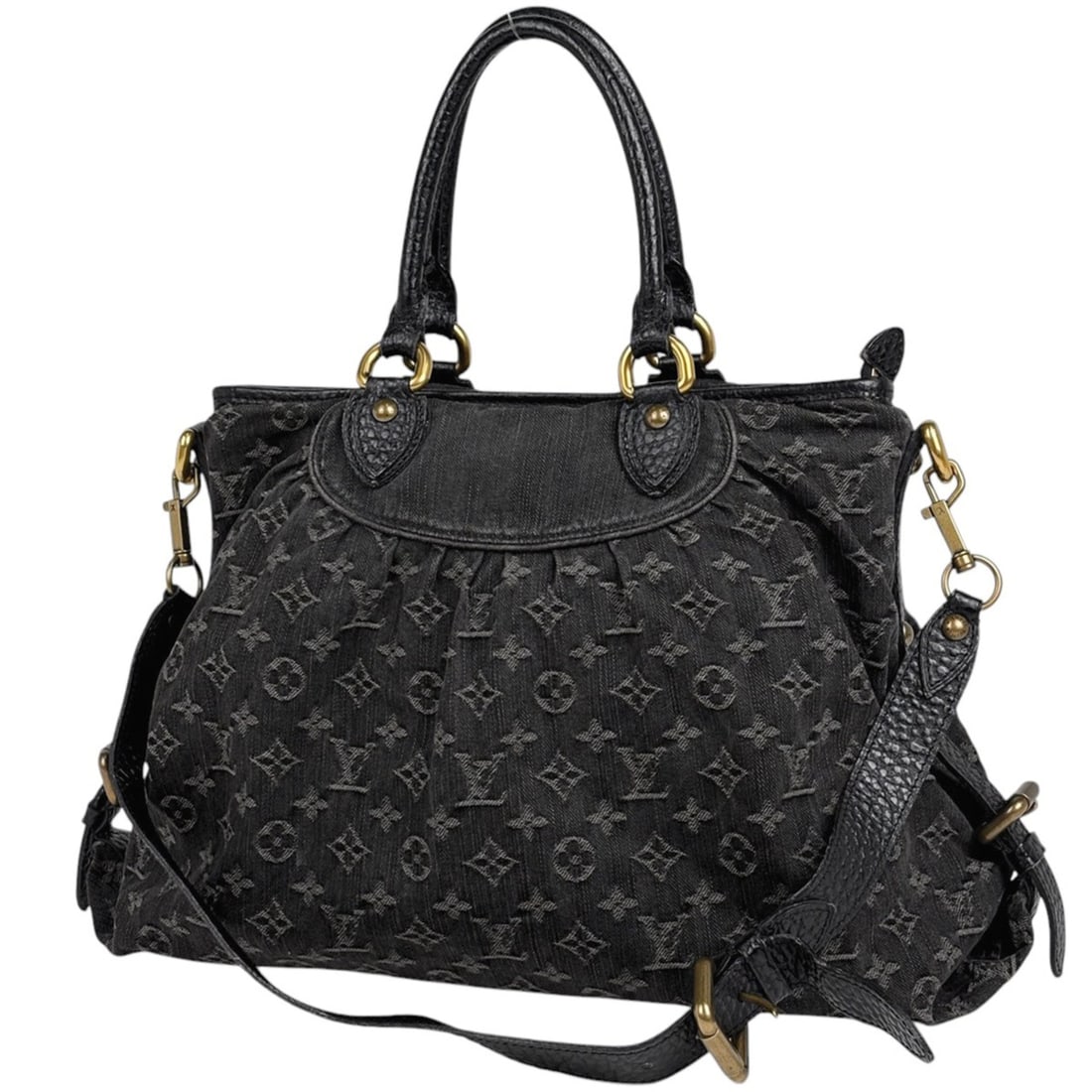 Louis Vuitton Neo Cabii GM 2-Way Shoulder Bag/Handbag in Monogram Denim Noir (Black) M95352 Women's: --- Catalog ---Category: SizeSize (HxWxD): 32cm x 42cm x 14cm / 12.59'' x 16.53'' x 5.51''Category: DesignType: Handbag, Shoulder bagColor: Black, NoirGender: WomenMaterial: Monogram Denim Category: G