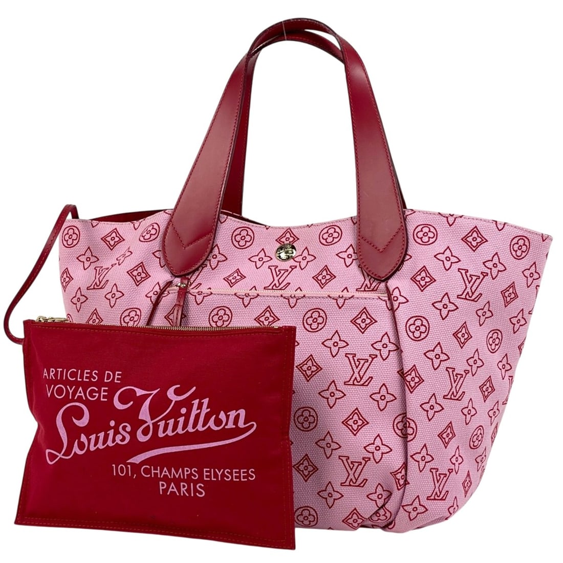 Louis Vuitton Cabas Ipanema PM Shoulder Bag Tote Canvas Rose M95984 Women's (1 of 11)