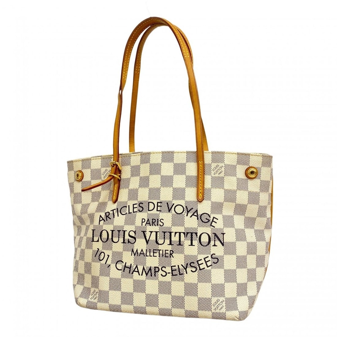 Louis Vuitton Damier Azur Cabas PM Tote Bag N41376 White Women's (1 of 12)