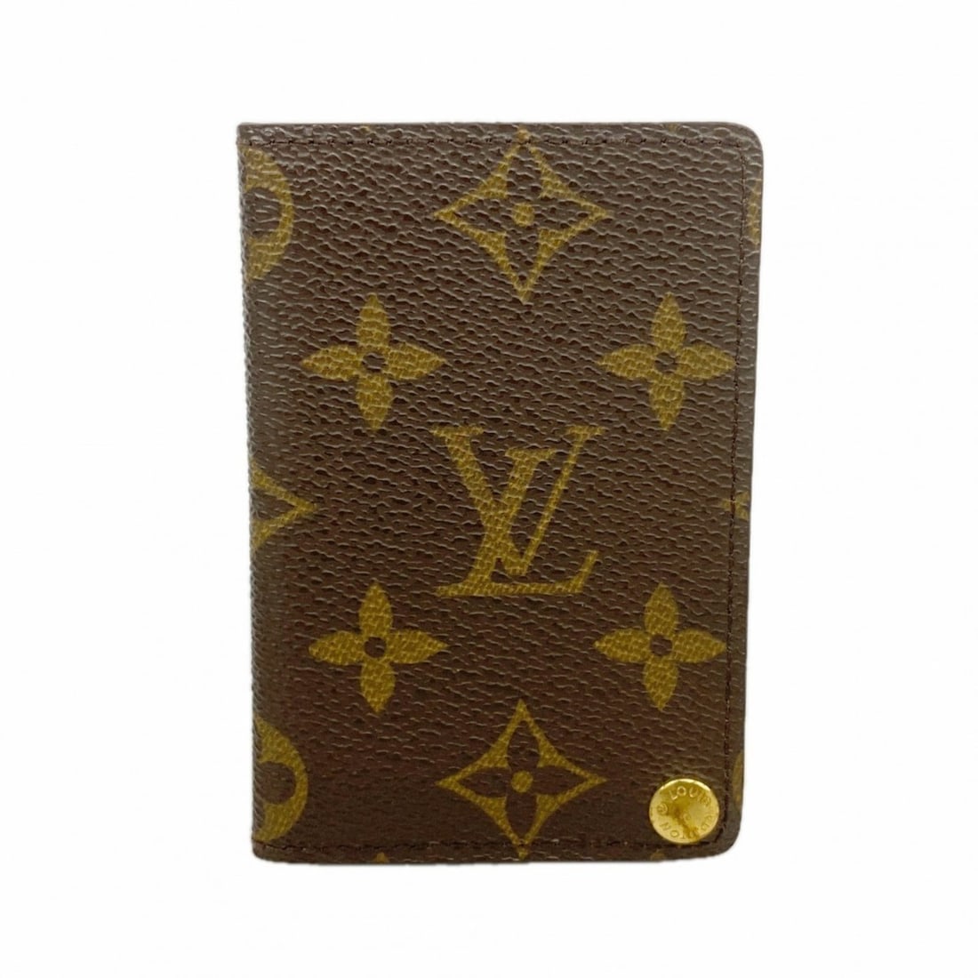 Louis Vuitton Monogram Porte Carte Credit Pression Business Card Case M60937 Brown Men's/Women's (1 of 11)