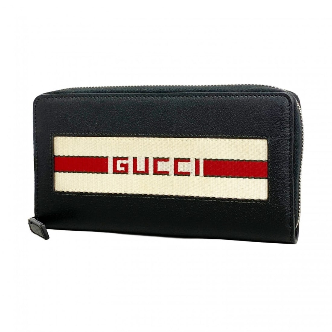Gucci Long Wallet 408831 Canvas Black Men's (1 of 8)