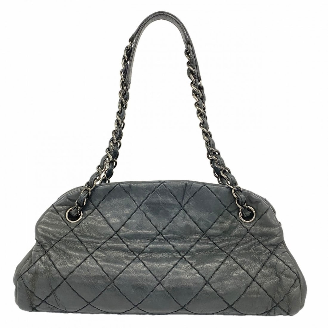 Chanel Shoulder Bag Wild Stitch Chain Leather Black Women's: --- Catalog ---Category: SizeSize (HxWxD): 15.5cm x 32cm x 15cm / 6.1'' x 12.59'' x 5.9''Category: DesignType: Shoulder bagColor: BlackGender: WomenMaterial: Leather Hardware Color: SilverCategory: Ge