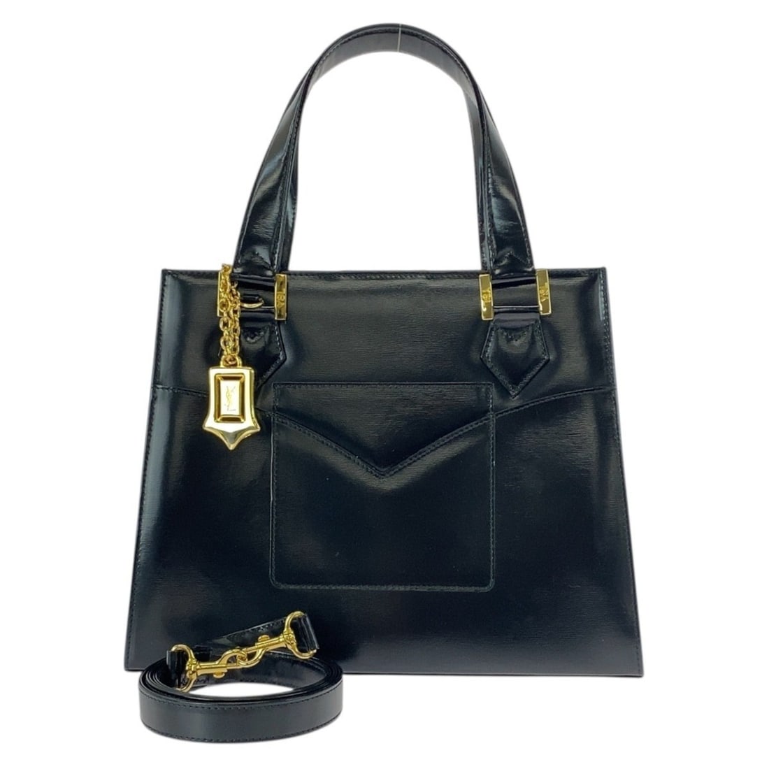 Yves Saint Laurent Vintage YSL Cassandra Black Leather Tote Bag with Gold Hardware, 2-Way Shoulder: --- Catalog ---Category: SizeSize (HxWxD): 22cm x 28cm x 10cm / 8.66'' x 11.02'' x 3.93''Category: DesignType: Shoulder bag, Tote bagColor: BlackGender: WomenMaterial: Leather Category: GeneralBrand: