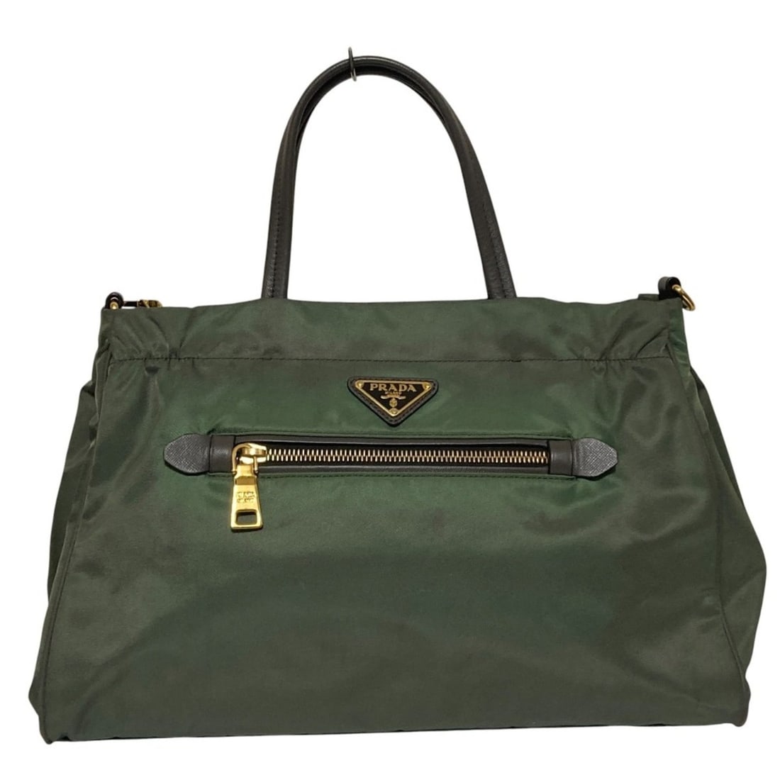 PRADA Prada Nylon Canvas 2-Way Shoulder Bag B1843 Khaki Women's (1 of 12)