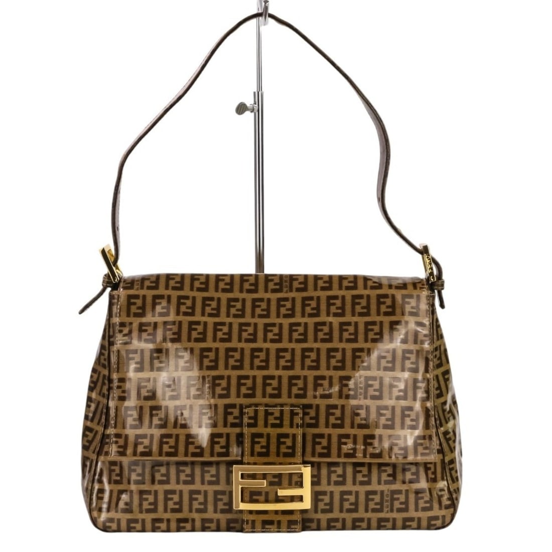 FENDI Zucchino Mamma Bucket Handbag 2384 26325 018 Brown Women's (1 of 15)