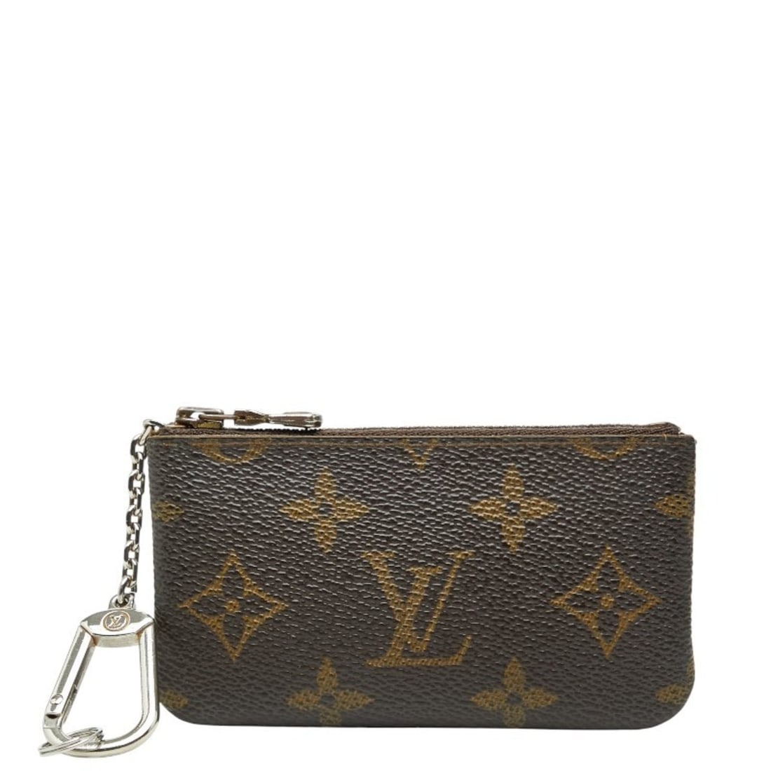 Louis Vuitton Monogram Pochette Clé Wallet/Coin Case, Key Coin Purse M62650 Brown Leather Women's (1 of 12)