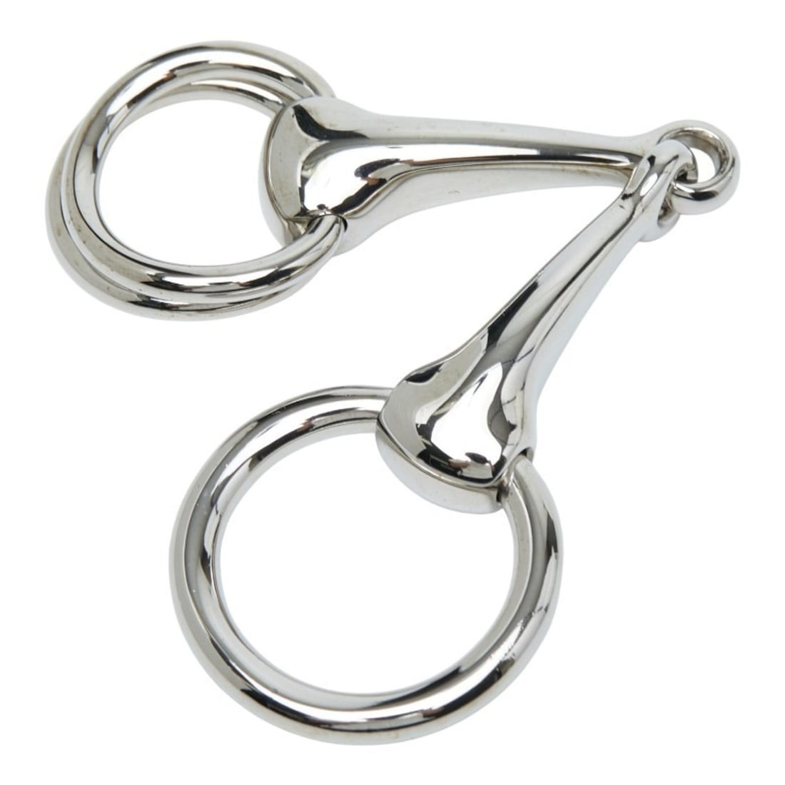 Hermes Mould Scarf Muffler Ring Silver Metal Women's HERMES (1 of 15)