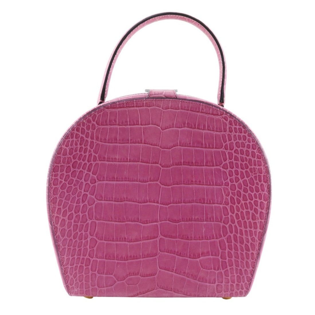 Celine handbag embossed leather pink snap button ladies (1 of 19)