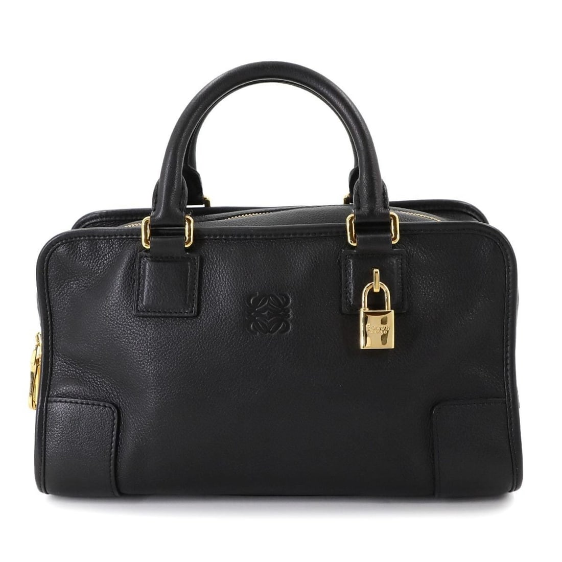 LOEWE Amazona 28 Handbag in Black Leather with Gold Hardware (1 of 10)