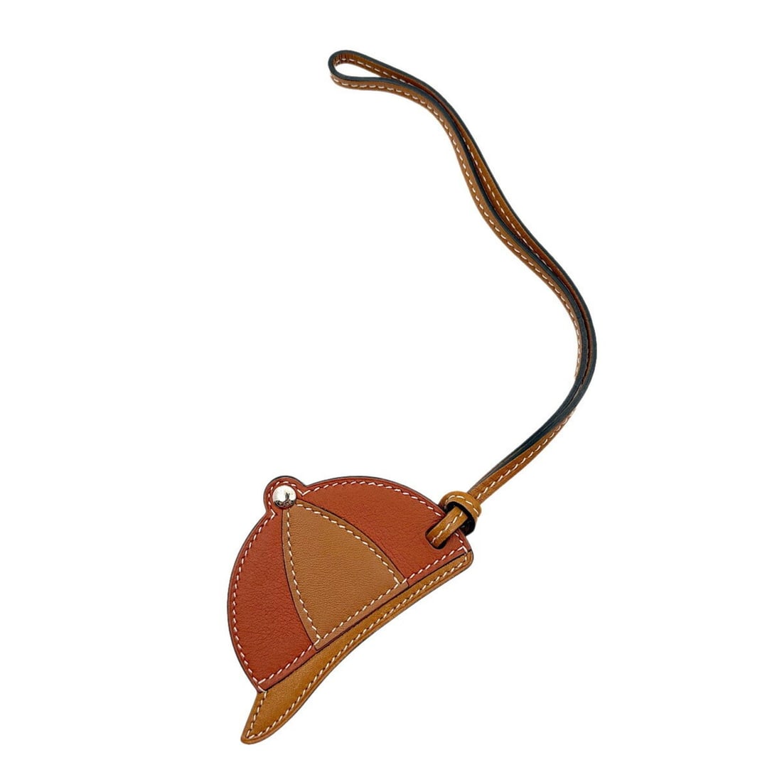 Hermes Hermès Paddock Bombay Bag Charm, Swift, Veau Butler, Cuivre, Gold, Natural Sable (1 of 13)