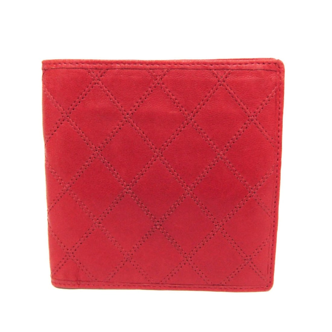 Chanel Bicolor Women's Lambskin Bill Wallet (bi-fold) Red Color (1 of 13)