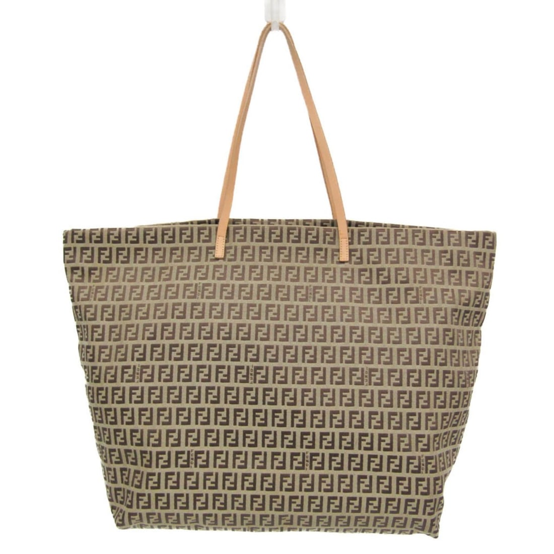 Fendi Zucchino 8BH026 Women's Canvas,Leather Tote Bag Beige: --- Catalog ---Category: SizeHandle Drop: 22.00cm / 8.66''Size (HxWxD): 33cm x 34cm x 15.5cm / 12.99'' x 13.38'' x 6.1''Handle Length: 51cm / 20.07''Category: DesignType: Tote bagColor: BeigeGender: W