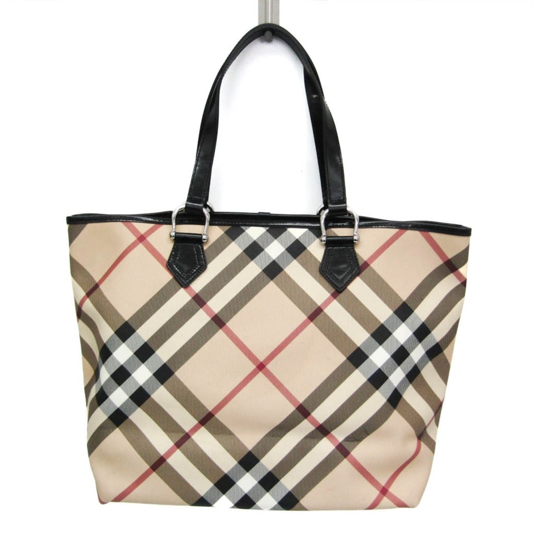 Burberry Nova Check Men,Women PVC,Leather Tote Bag Beige,Black (1 of 19)
