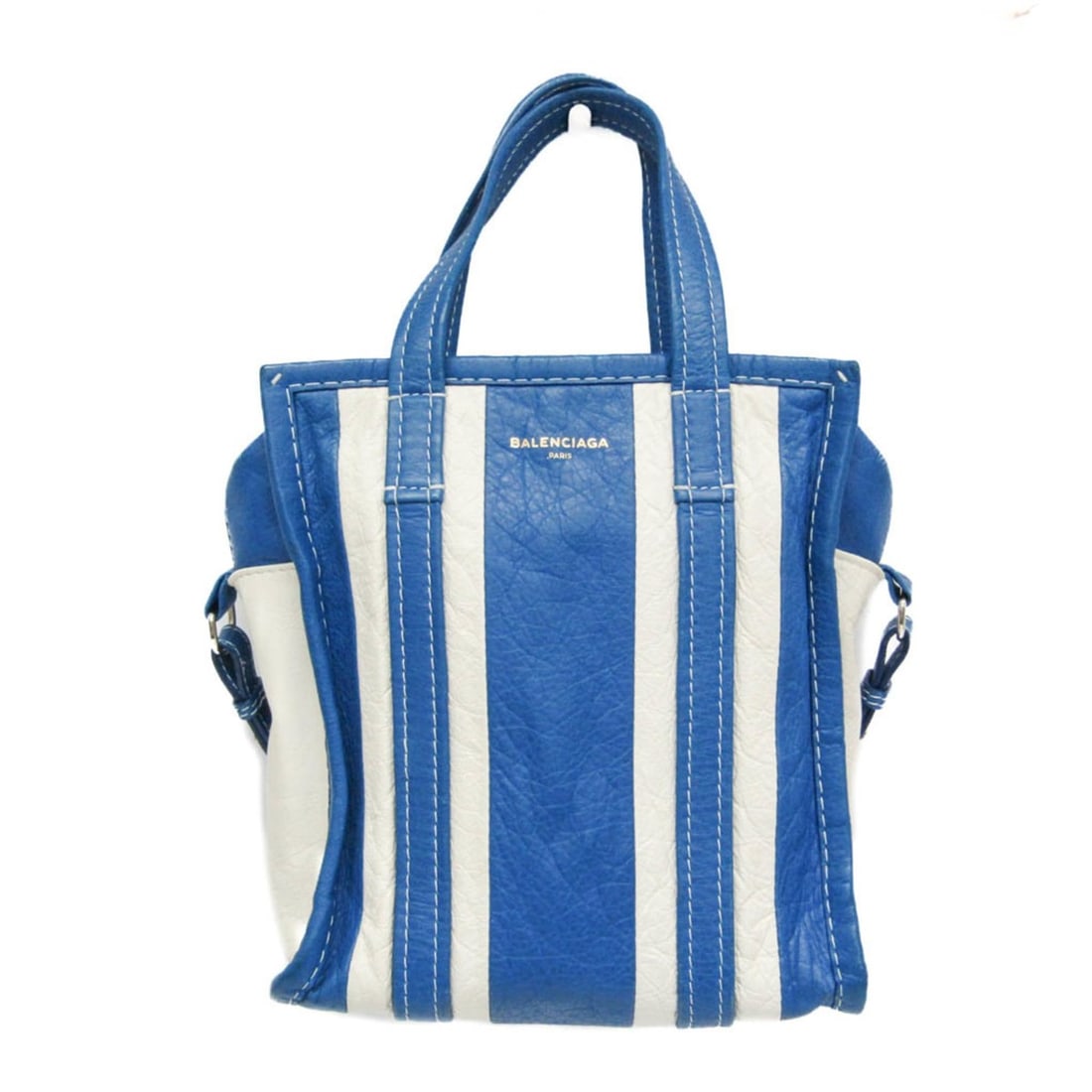 Balenciaga Bazar Shopper XS 452458 Women's Leather Shoulder Bag,Tote Bag Blue,White: --- Catalog ---Category: SizeSize (HxWxD): 23cm x 21cm x 11cm / 9.05'' x 8.26'' x 4.33''Strap Length: 123cm - 130cm / 48.42'' - 51.18''Handle Length: 30cm / 11.81''Category: DesignType: Shoulder bag,