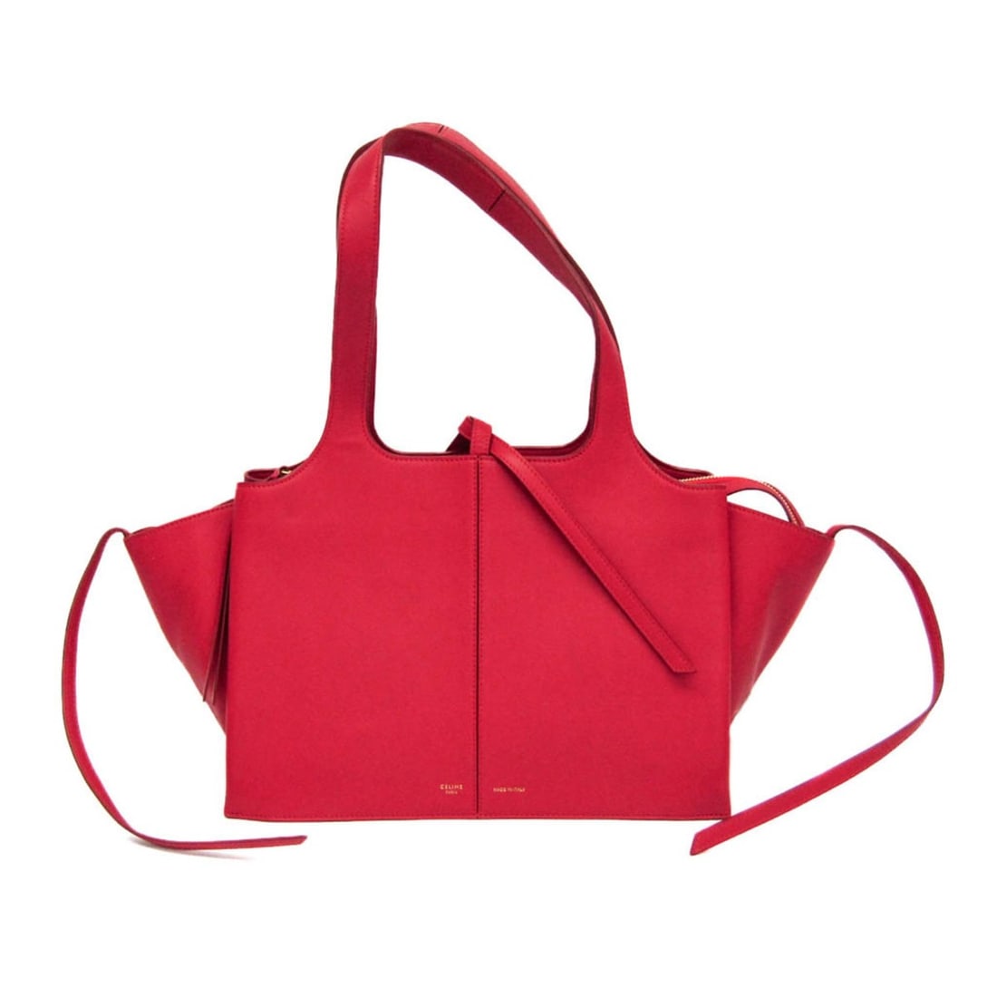 Celine Trifold Small Tote Bag Women's Leather Shoulder Bag,Tote Bag Red Color (1 of 18)