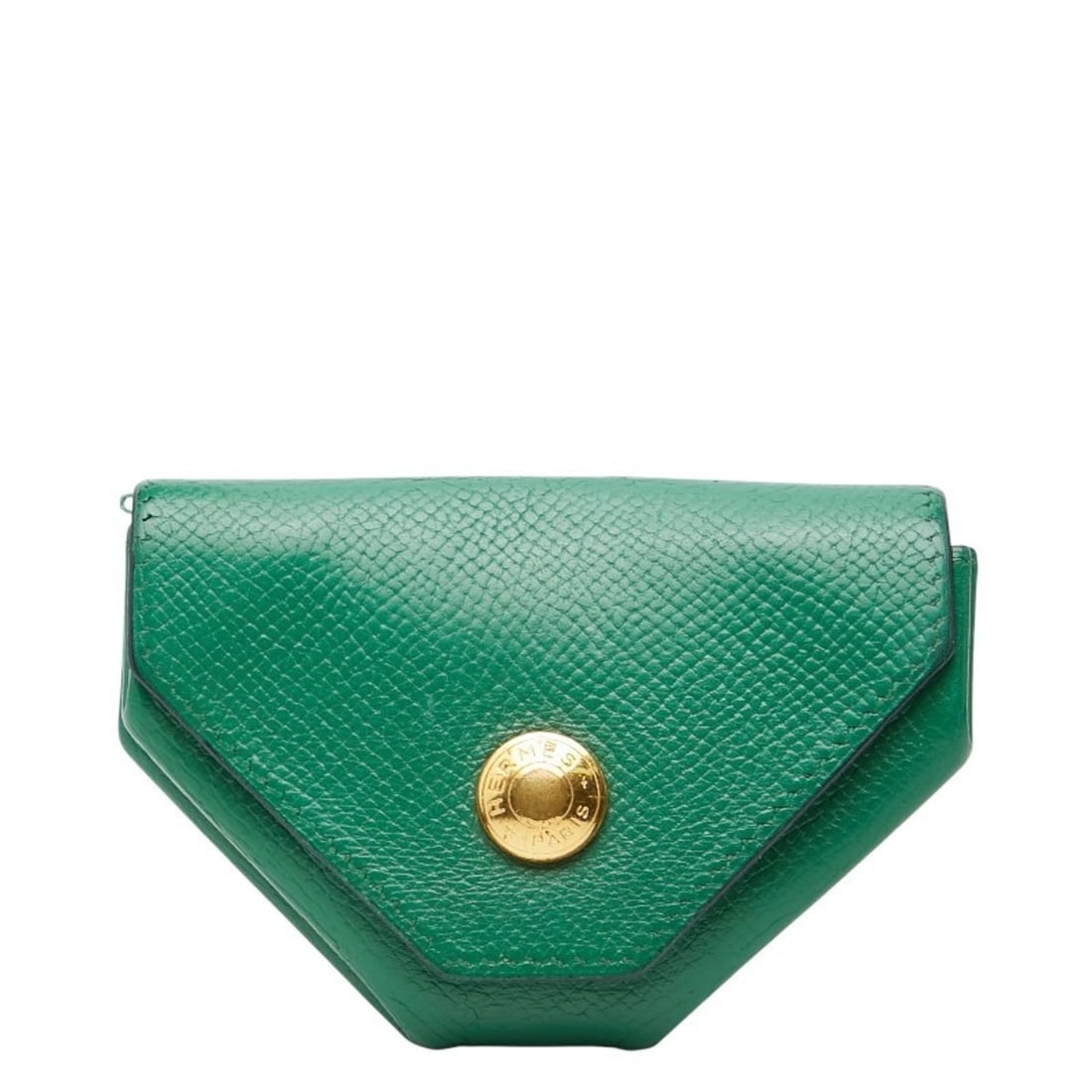 Hermes Hermès Levain Quatre wallet/coin case, green leather, women's.: --- Catalog ---Category: SizeSize (HxWxD): 6.5cm x 9cm x 1cm / 2.55'' x 3.54'' x 0.39''Category: DesignType: Coin purse/coin caseColor: GreenGender: WomenMaterial: Leather Category: GeneralBrand: Herm