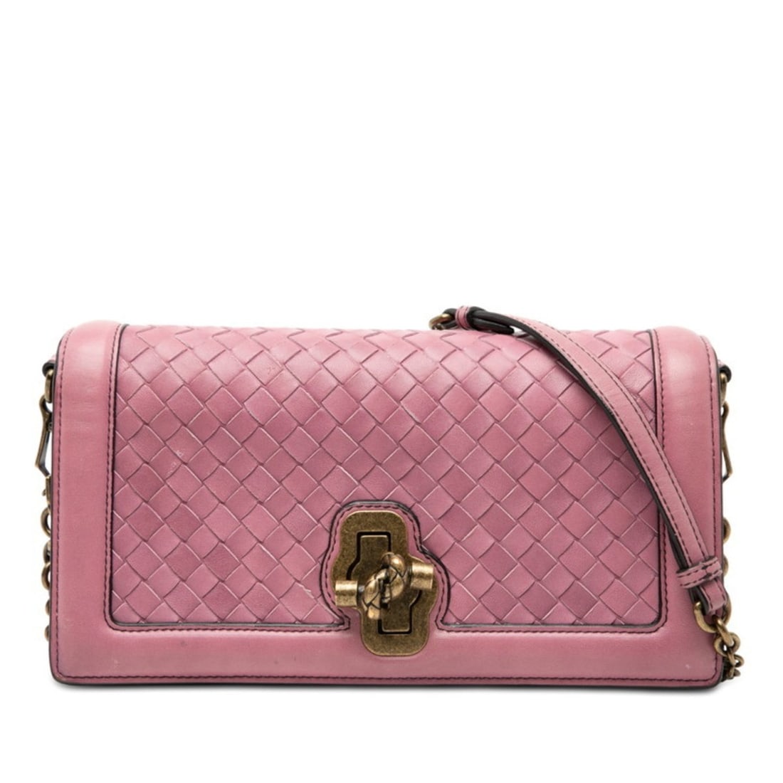 Bottega Veneta Intrecciato City Knot Chain Shoulder Bag in Pink Leather for Women: --- Catalog ---Category: SizeSize (HxWxD): 12cm x 24cm x 4cm / 4.72'' x 9.44'' x 1.57''Category: DesignType: Shoulder bagColor: PinkGender: WomenMaterial: Leather Category: GeneralBrand: Bottega Venet